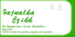 hajnalka czikk business card